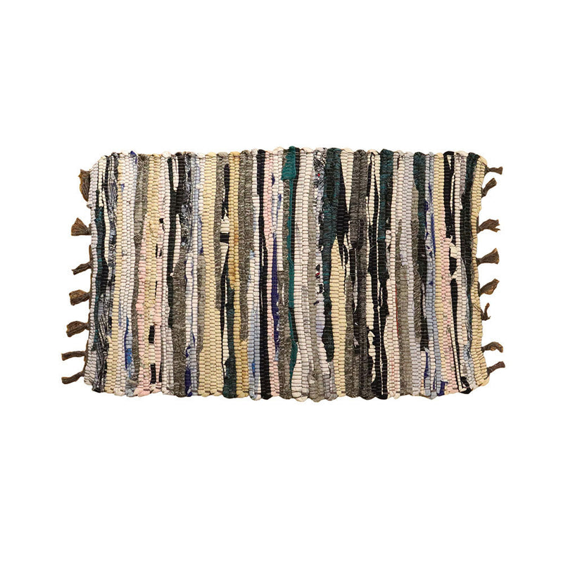 JVL Multi-Colour Recycled Handmade Indoor Mat 40x60CM