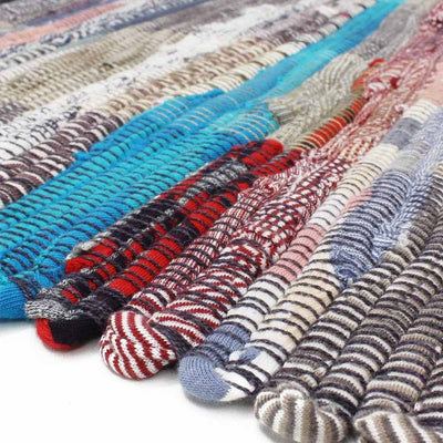 JVL Multi-Colour Recycled Handmade Indoor Mat 40x60CM