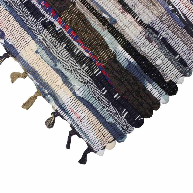JVL Multi-Colour Recycled Handmade Indoor Mat 40x60CM
