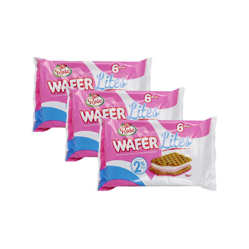 Rose Wafer Lites Sandwich 72g x 3Pack