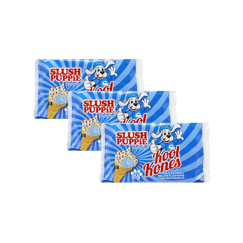 Slush Puppie Kool Kones Wafer Cones Blue Rasperberry 4PK x 3Pack