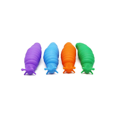 Rainbow Wriggle Slug Puzzle Toy 4 Colours Assorted