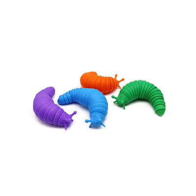 Rainbow Wriggle Slug Puzzle Toy 4 Colours Assorted