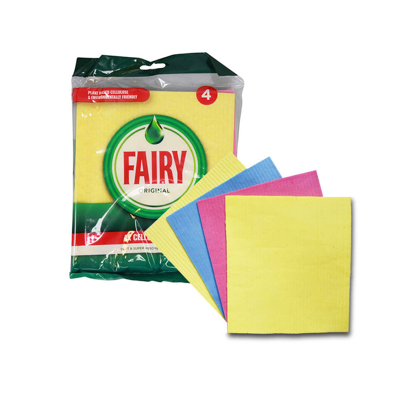 Fairy Original Eco Cellulose Cleaning Cloths 4PK