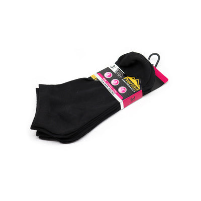 Ladies Black Trainer Socks 3PK Size 4-8