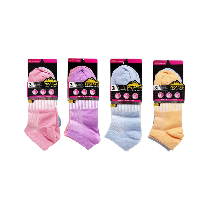 Ladies ProHike Performace Traner Socks Pack of 3
