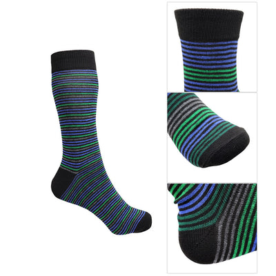 Mens Stripe Design Casual Socks 3PK Size 6-11