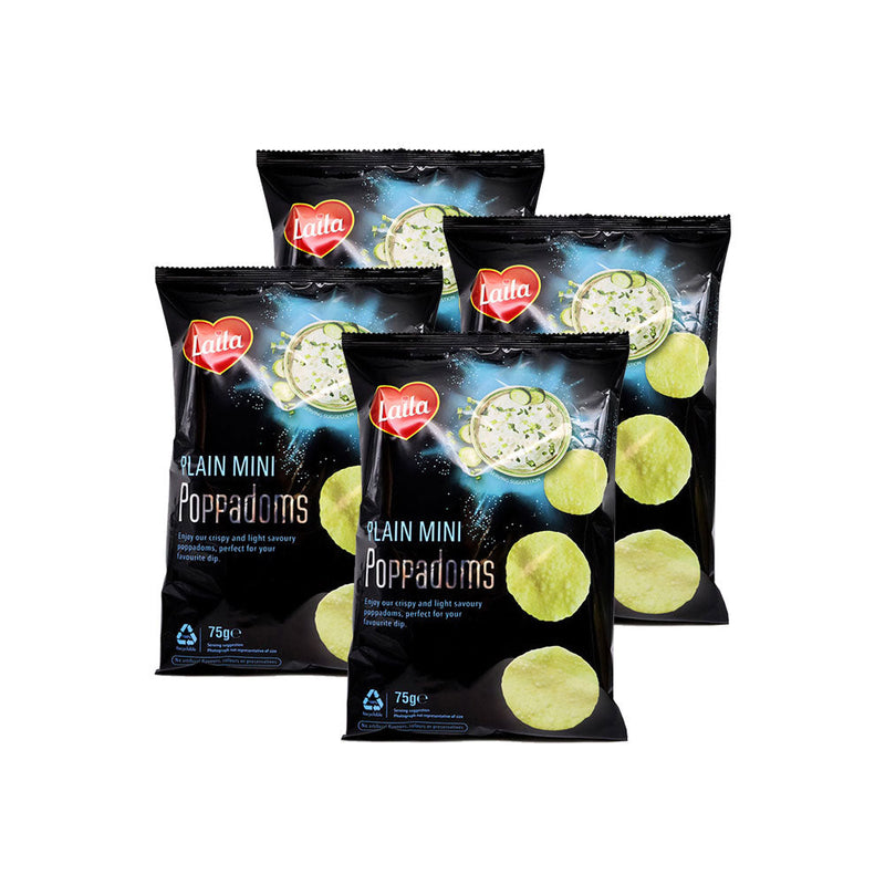 Laila Plain Mini Poppadoms 75g