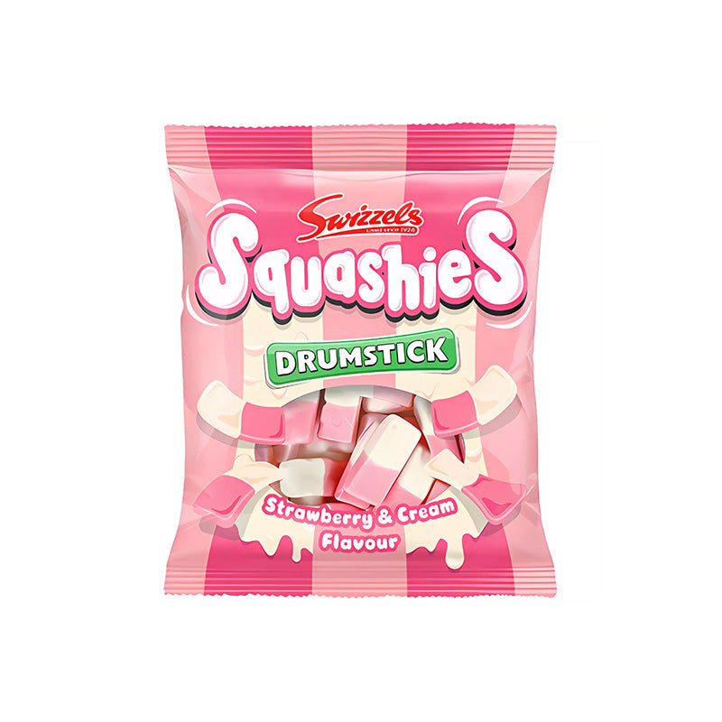 Swizzels Squashies Drumstick Strawberry & Cream Sweet Candy 120g
