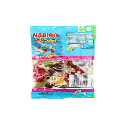 Haribo Sour Sparks Sour Fruit & Cola Flavour Gums 140g x 3Pack