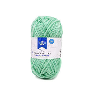 Acrylic Knitting Yarn 50g Baby Mint x 3PK