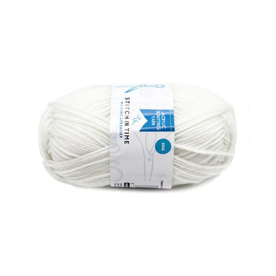 Acrylic Knitting Yarn 50g Baby White x 3PK