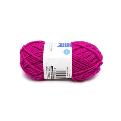 Acrylic Knitting Yarn 50g Fuschsia x 3PK