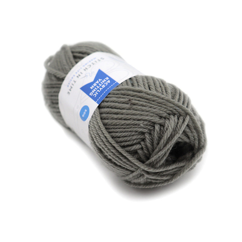 Acrylic Knitting Yarn 50g Grey x 3PK