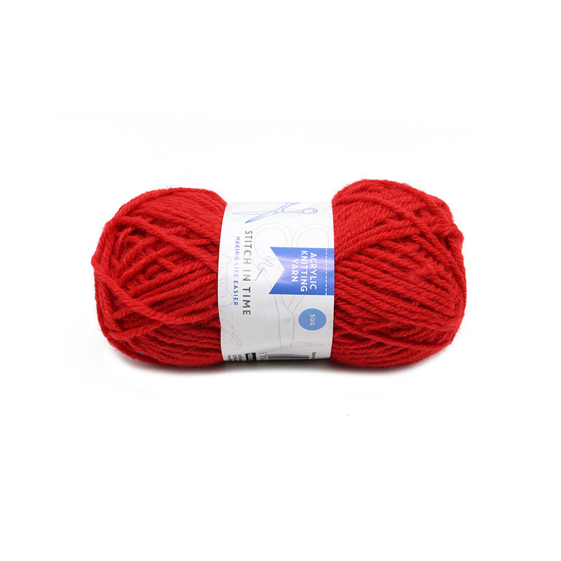 Acrylic Knitting Yarn 50g Red