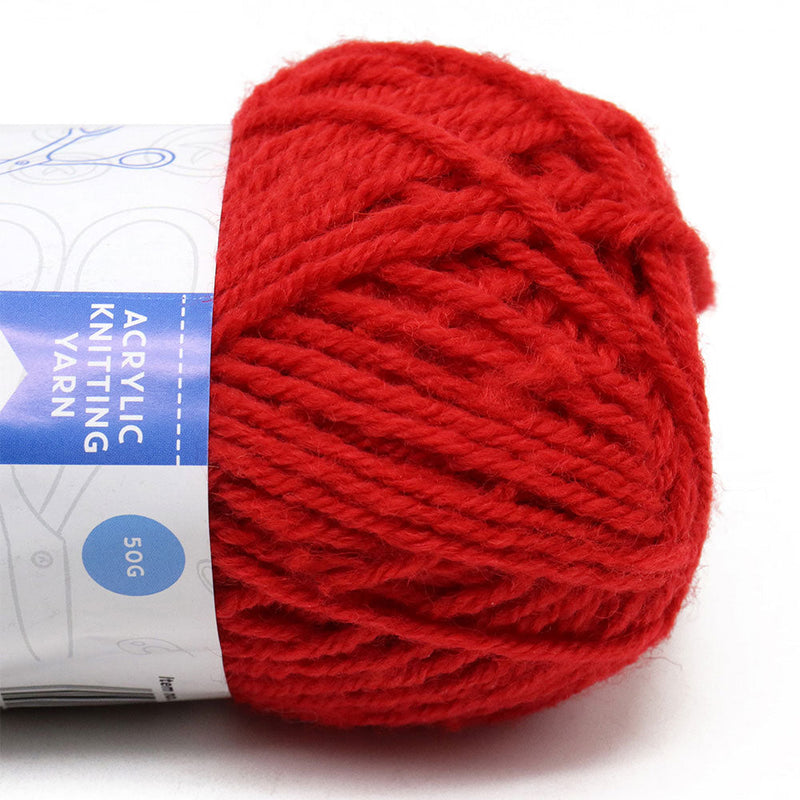 Acrylic Knitting Yarn 50g Red