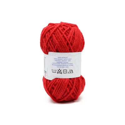 Acrylic Knitting Yarn 50g Red