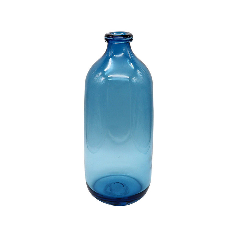 Small Plain Glass Blue Vase 30.5cm