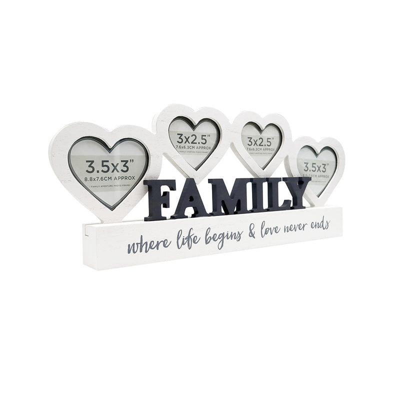 Heart Wooden Family Photo & Picture Holder