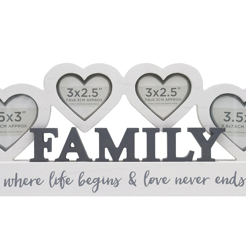 Heart Wooden Family Photo & Picture Holder
