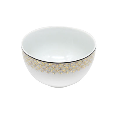 Black & Gold Deco Glam Coupe Rice Bowl