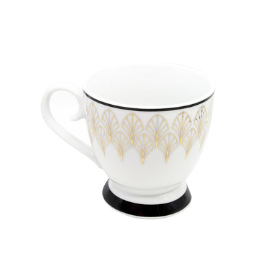 Black & Gold Deco Glam Flared Mug