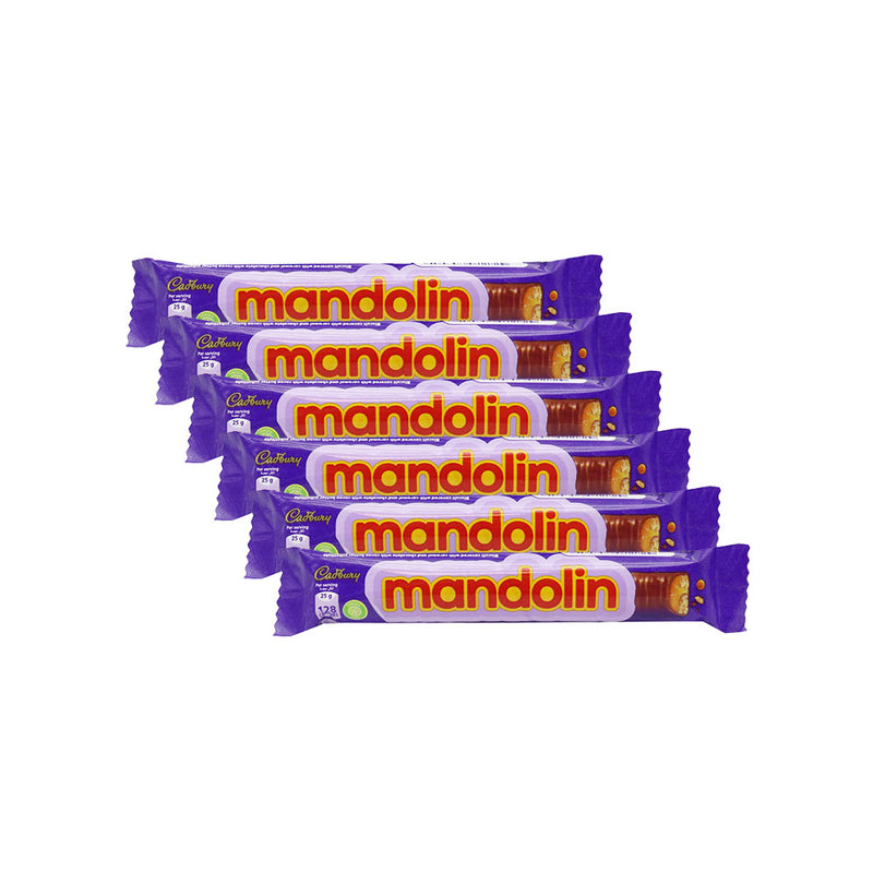Cadbury Mandolin Caramel Chocolate Biscuit Bar 25g x 6Pack
