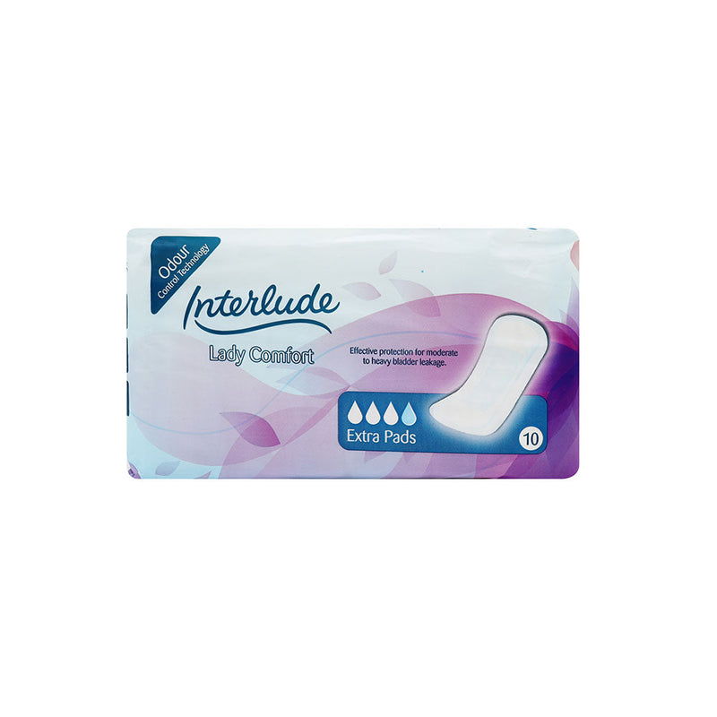 Interlude Lady Comfort Incontinence Pads Extra Pads 10S