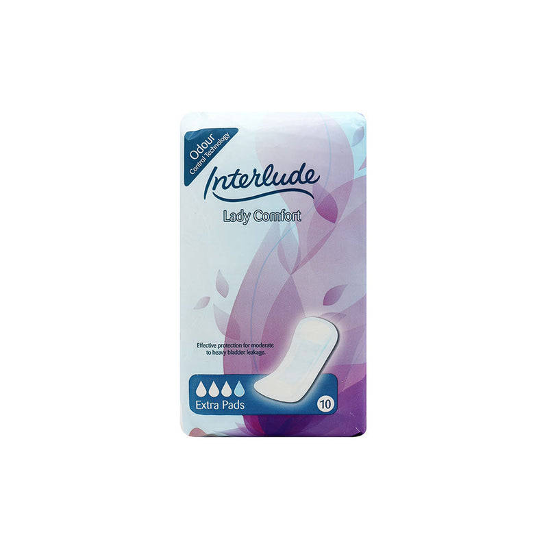 Interlude Lady Comfort Incontinence Pads Extra Pads 10S