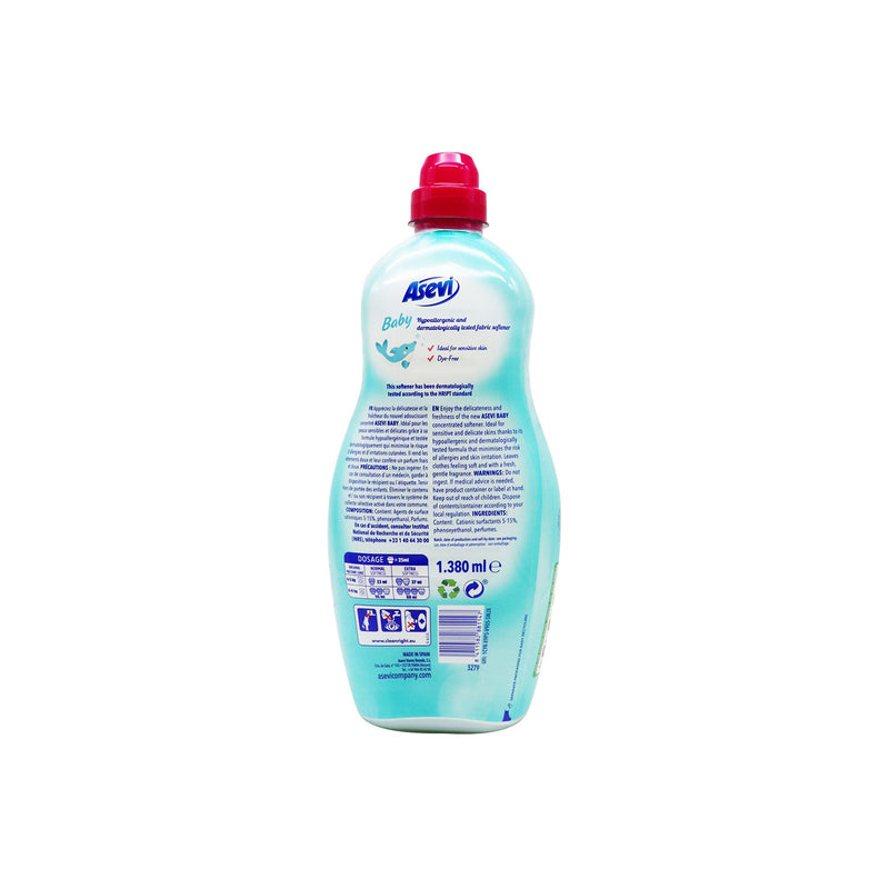 Asevi Fabric Softener Laundry Conditioner Concentrated Hypoallergenic Baby 60W 1380ML