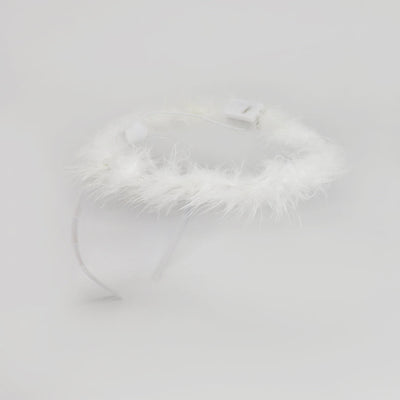 Light Up White Angel Halo with White Headband