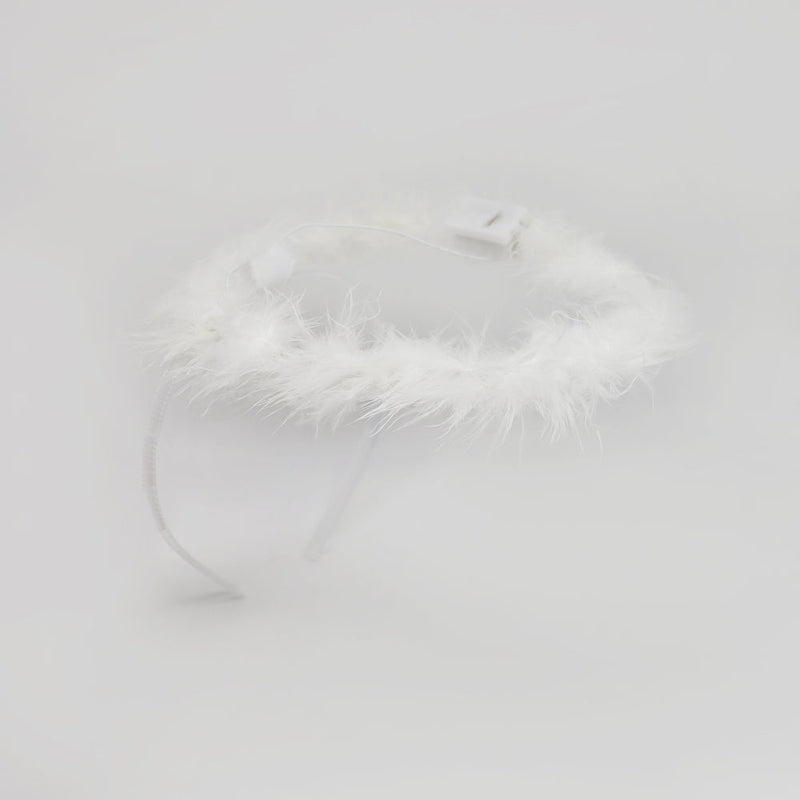 Light Up White Angel Halo with White Headband
