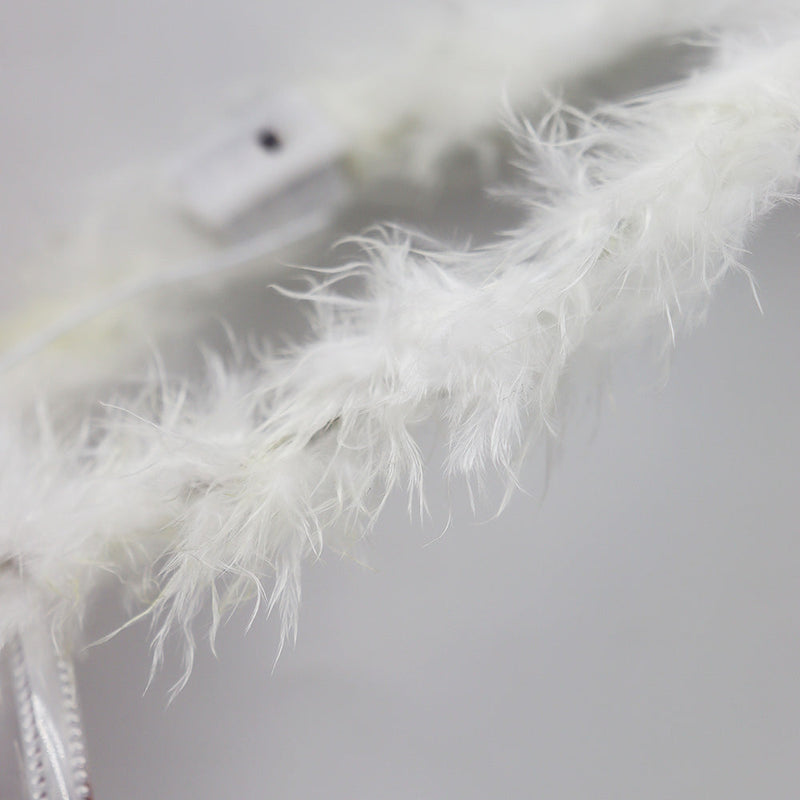 Light Up White Angel Halo with White Headband