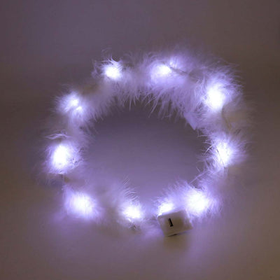 Light Up White Angel Halo with White Headband