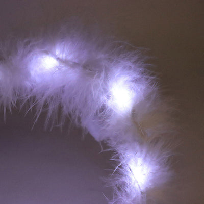 Light Up White Angel Halo with White Headband