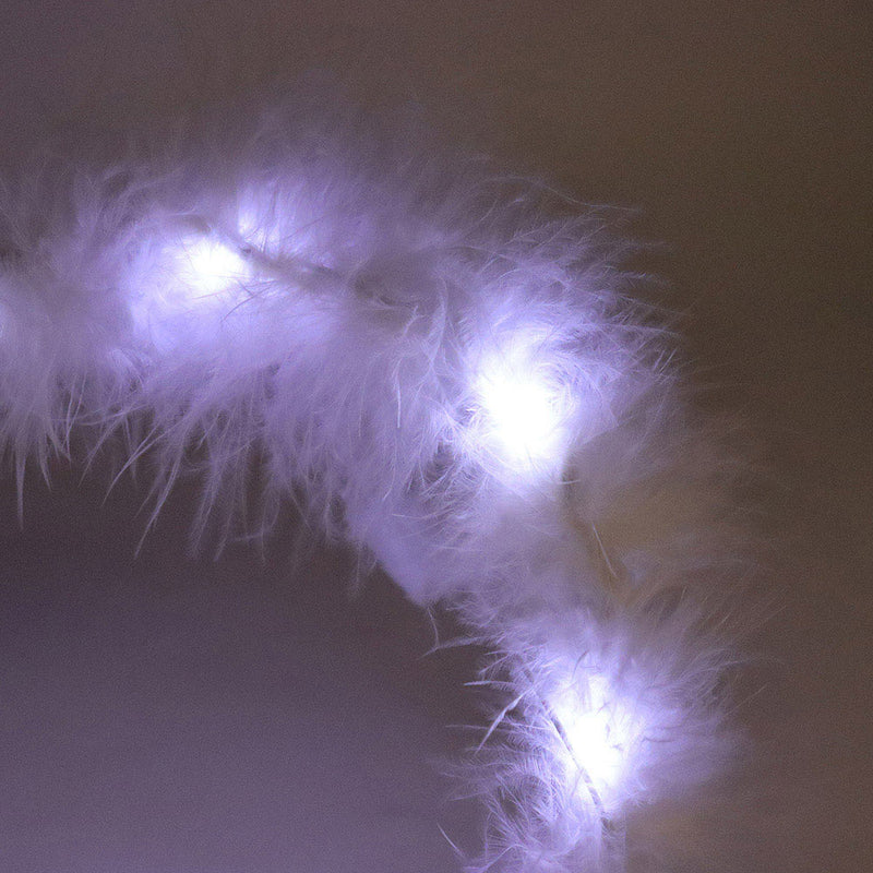Light Up White Angel Halo with White Headband