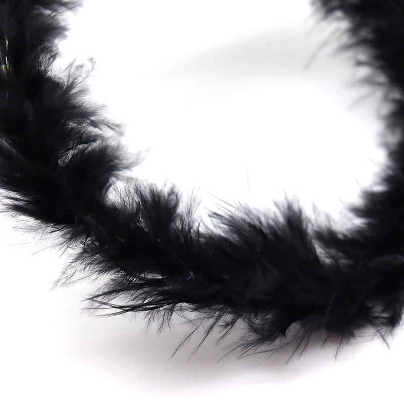Light Up Black Angel Halo with White Headband