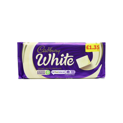 Cadbury Creamy White Chocolate Bar 90g x 4PK