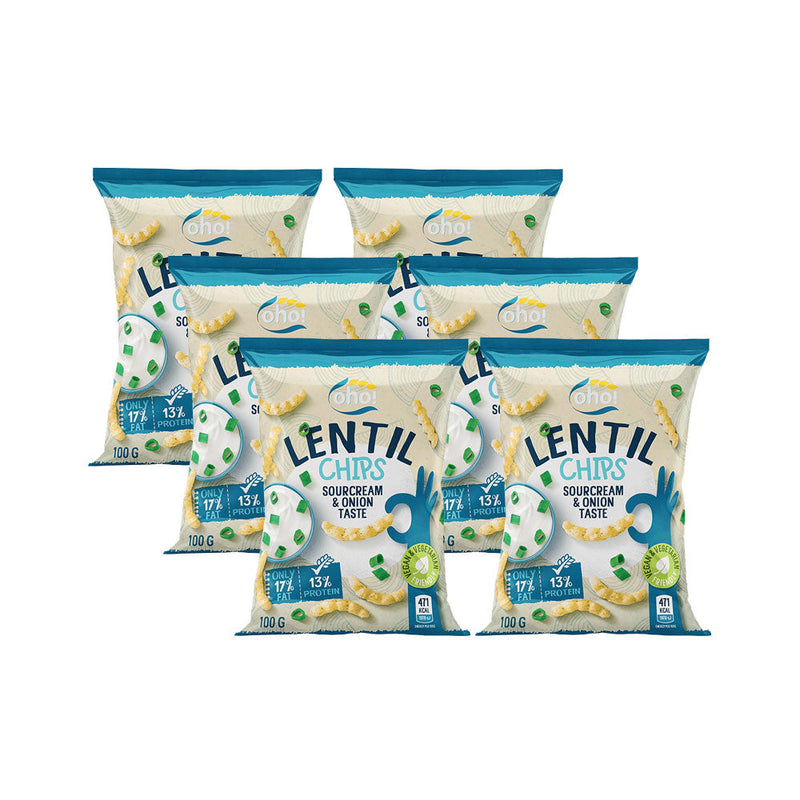 OHO! Lentil Chips Sour Cream & Onion Taste 100g