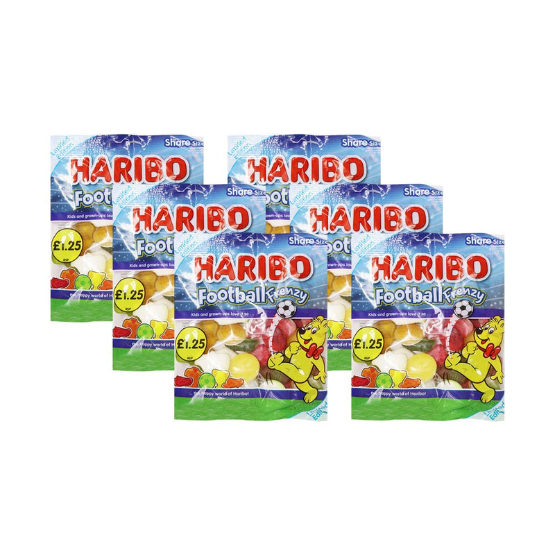 Haribo Football Frenzy Sweets Sharing Bag 140g x 6PK