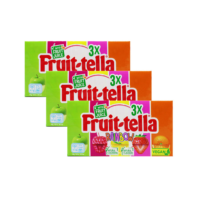 Fruit-tella Rainbow Flavour Soft Chew 3PK x 3Pack