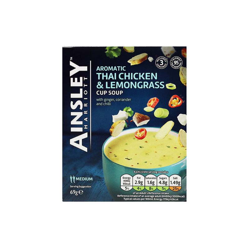 Ainsley Harriott Thai Chicken Lemongrass Cup Soup 69g x 3PK