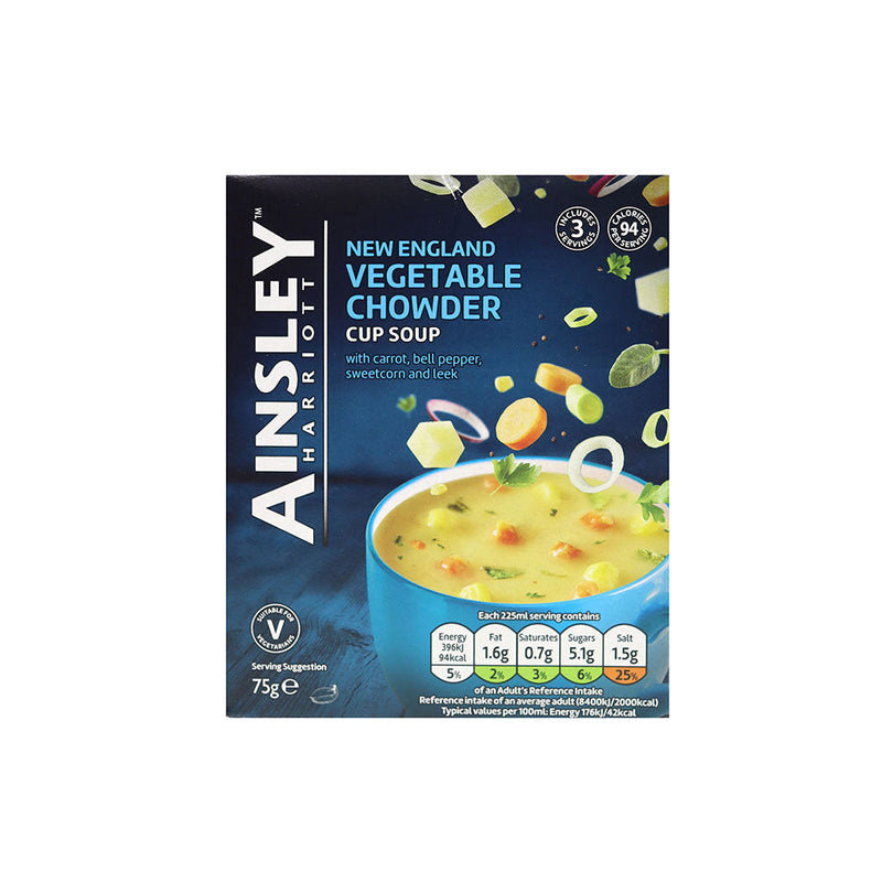 Ainsley Harriott New England Vegetable Chowder Cup 75g x 3PK