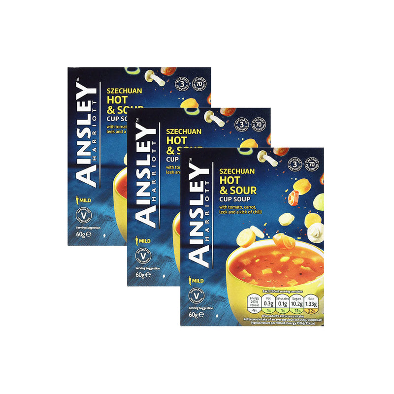 Ainsley Harriott Szechuan Hot & Sour Cup Soup 60g x 3PK