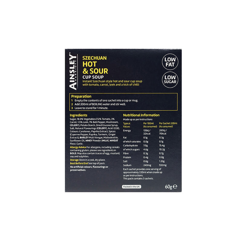 Ainsley Harriott Szechuan Hot & Sour Cup Soup 60g x 3PK