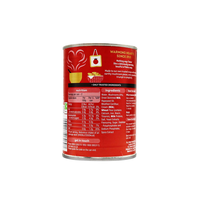 Heinz Mushroom Soup Ready To Use Tin 400g