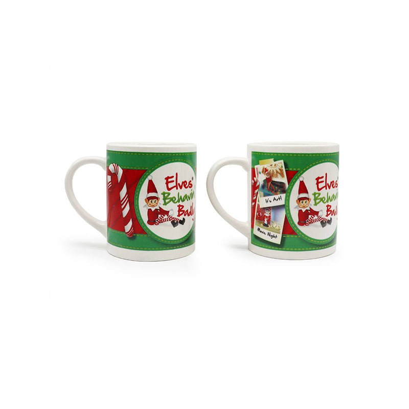 Christmas Elf Ceramic Coffee Mug 7Oz 2Pack