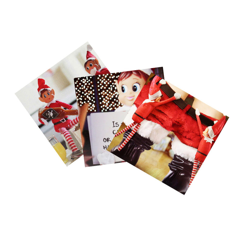 Naughty Elf Christmas Cards Lipstick Pack of 6