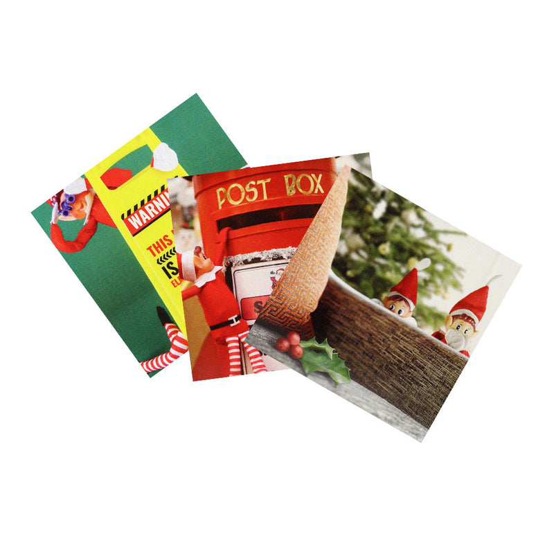 Naughty Elf Christmas Cards Post Box Pack of 6