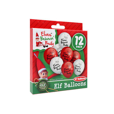 10inch Printed Elf Balloons Pack Of 12